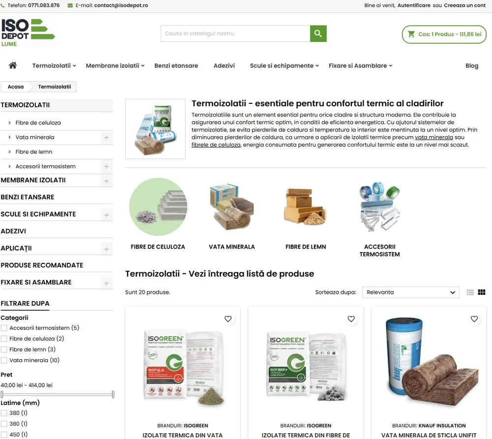 Isodepot.ro pe mobil